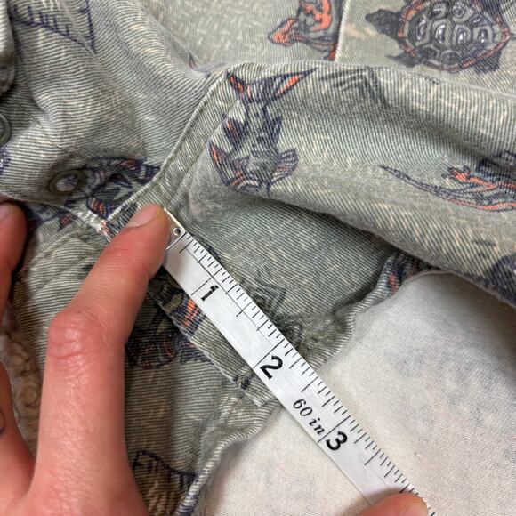 Vintage Oshkosh BGosh Vestbak Fish Turtle Lizard Overalls Baby Toddler 3T - Picture 8 of 8